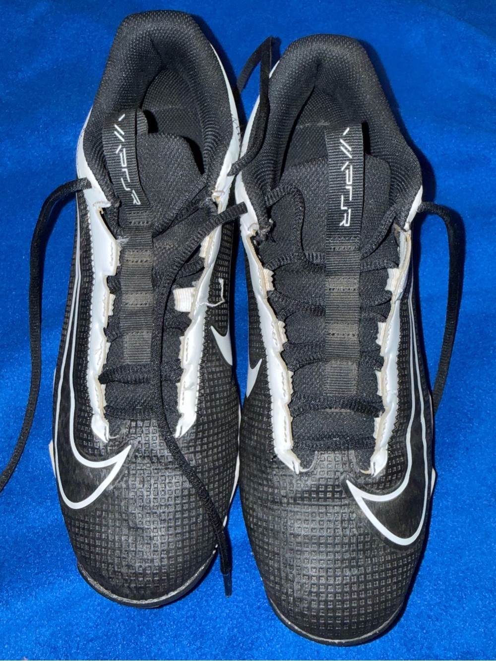 Nike Vapor Edge Shark 2 "Black/White" Men's Football Cleat, size 8.5